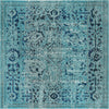 Chateau Elegance Collection Area Rug -  Louvre Square Light Blue  lifestyle 35