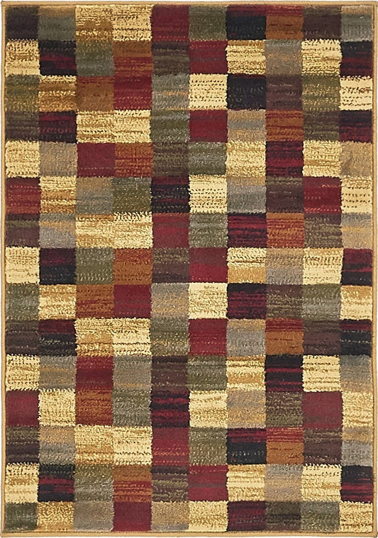 Bistro Lounge Collection Area Rug - Espresso Rectangle Multi Main
