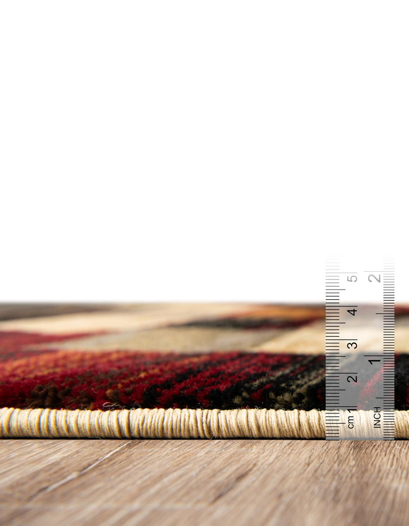 Bistro Lounge Collection Area Rug - Espresso Rectangle Multi  lifestyle 6