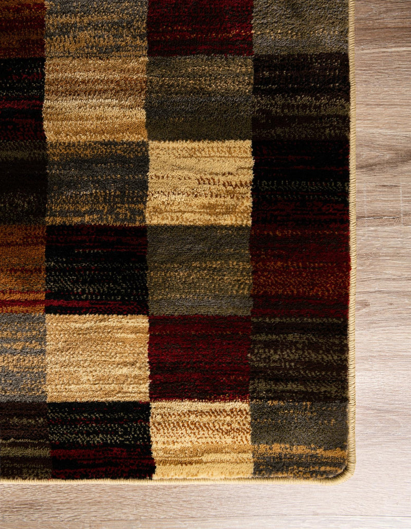 Bistro Lounge Collection Area Rug - Espresso Rectangle Multi  lifestyle 7