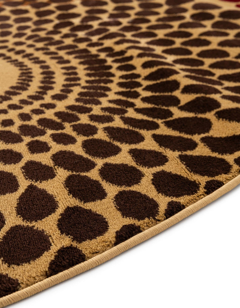 Bistro Lounge Collection Area Rug -  Cappuccino Round Beige  lifestyle 34
