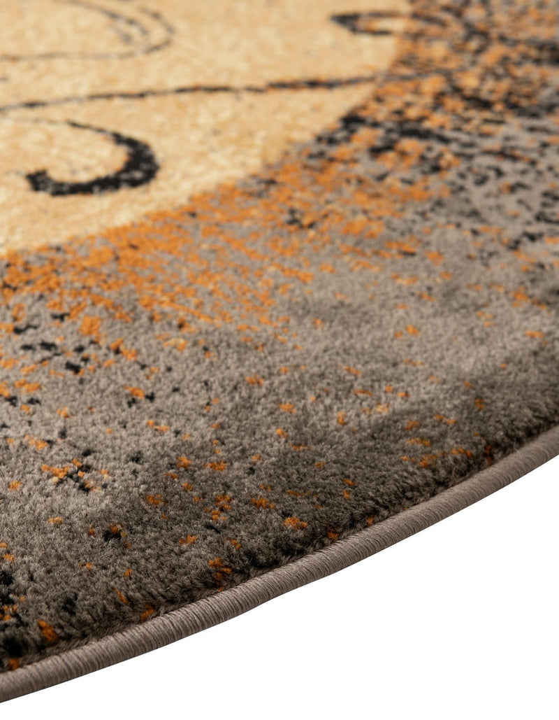 Bistro Lounge Collection Area Rug -  Affogato Round Beige  lifestyle 50