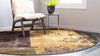 Bistro Lounge Collection Area Rug -  Lungo Round Beige  lifestyle 23