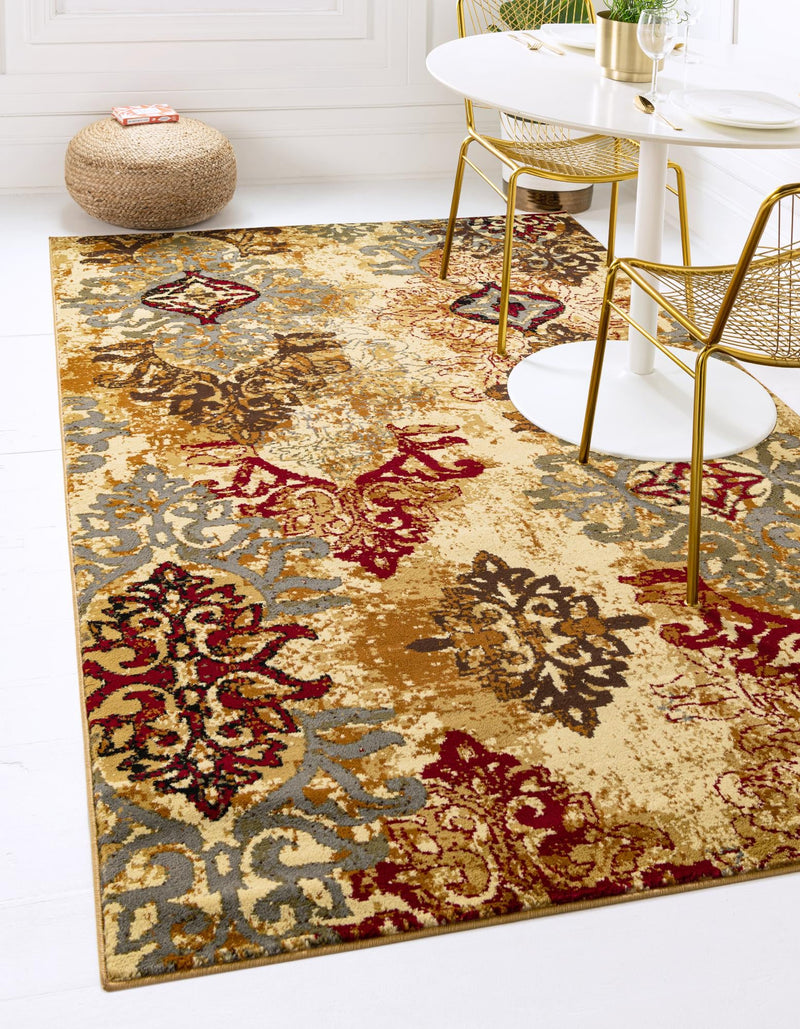Bistro Lounge Collection Area Rug -  Piccolo Rectangle Beige  lifestyle 2