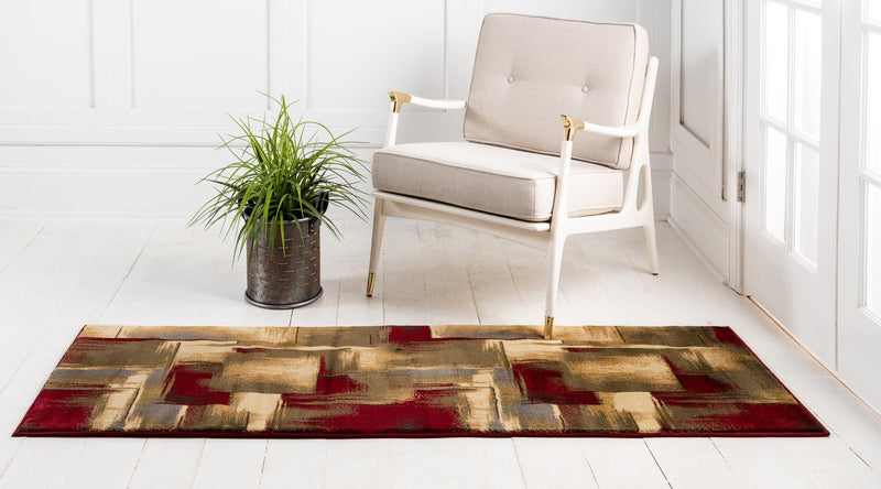 Bistro Lounge Collection Area Rug -  Doppio Runner Multi  lifestyle 31