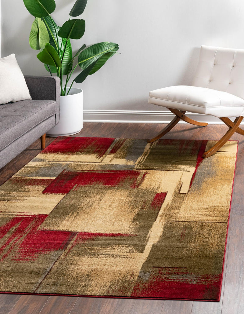 Bistro Lounge Collection Area Rug -  Doppio Rectangle Multi  lifestyle 2