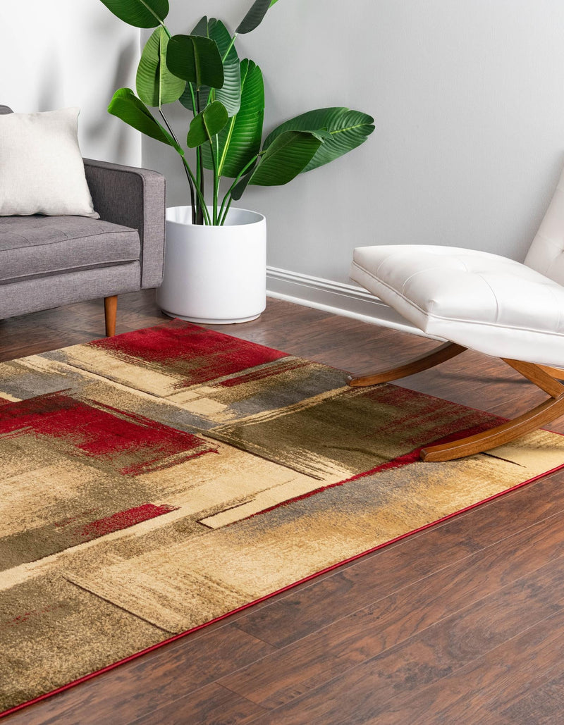 Bistro Lounge Collection Area Rug -  Doppio Rectangle Multi  lifestyle 3