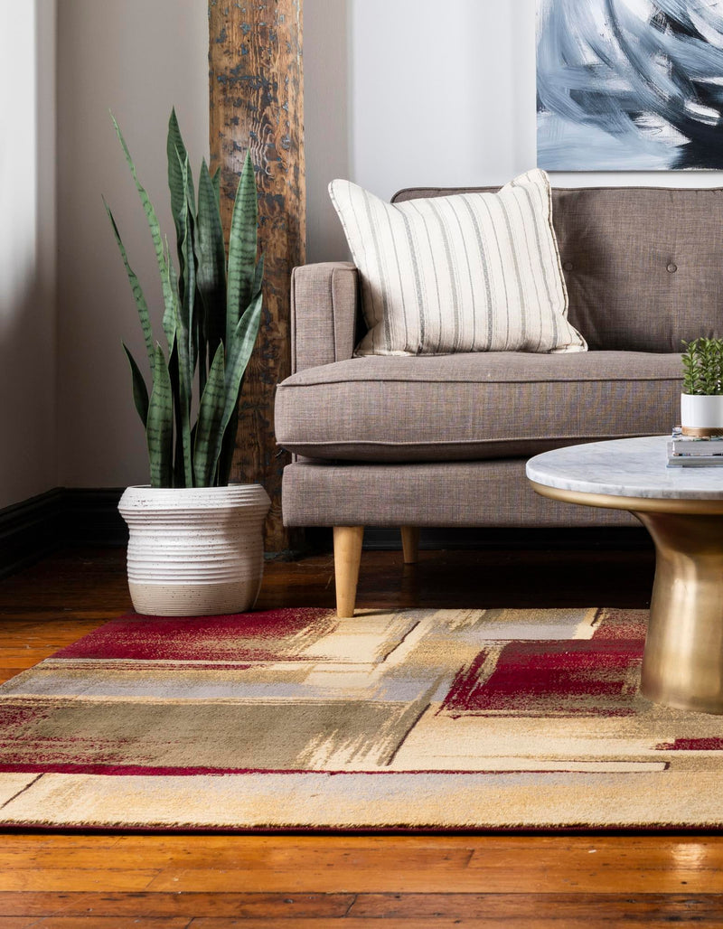 Bistro Lounge Collection Area Rug -  Doppio Rectangle Multi  lifestyle 4
