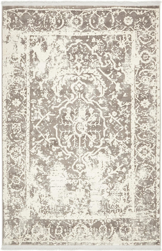 Rustic Charm Revival Collection Area Rug -  Vineyard Rectangle Gray Main