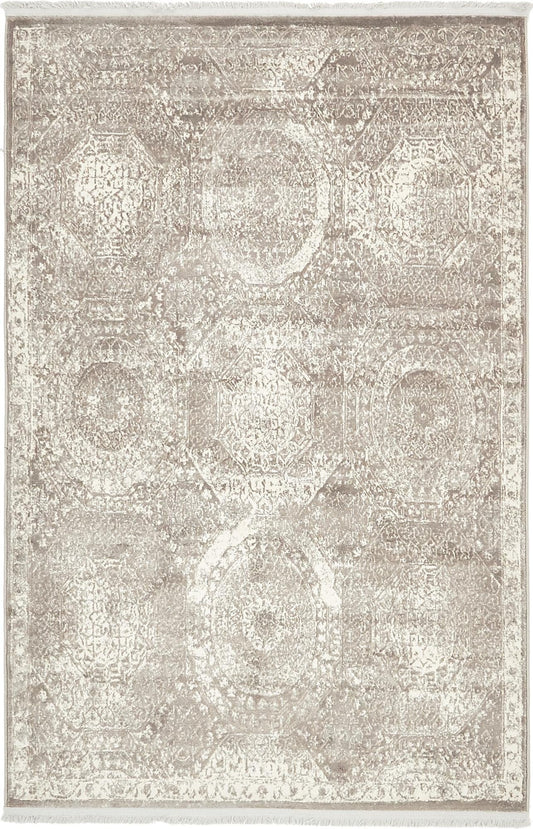 Rustic Charm Revival Collection Area Rug -  Paddock Rectangle Gray Main