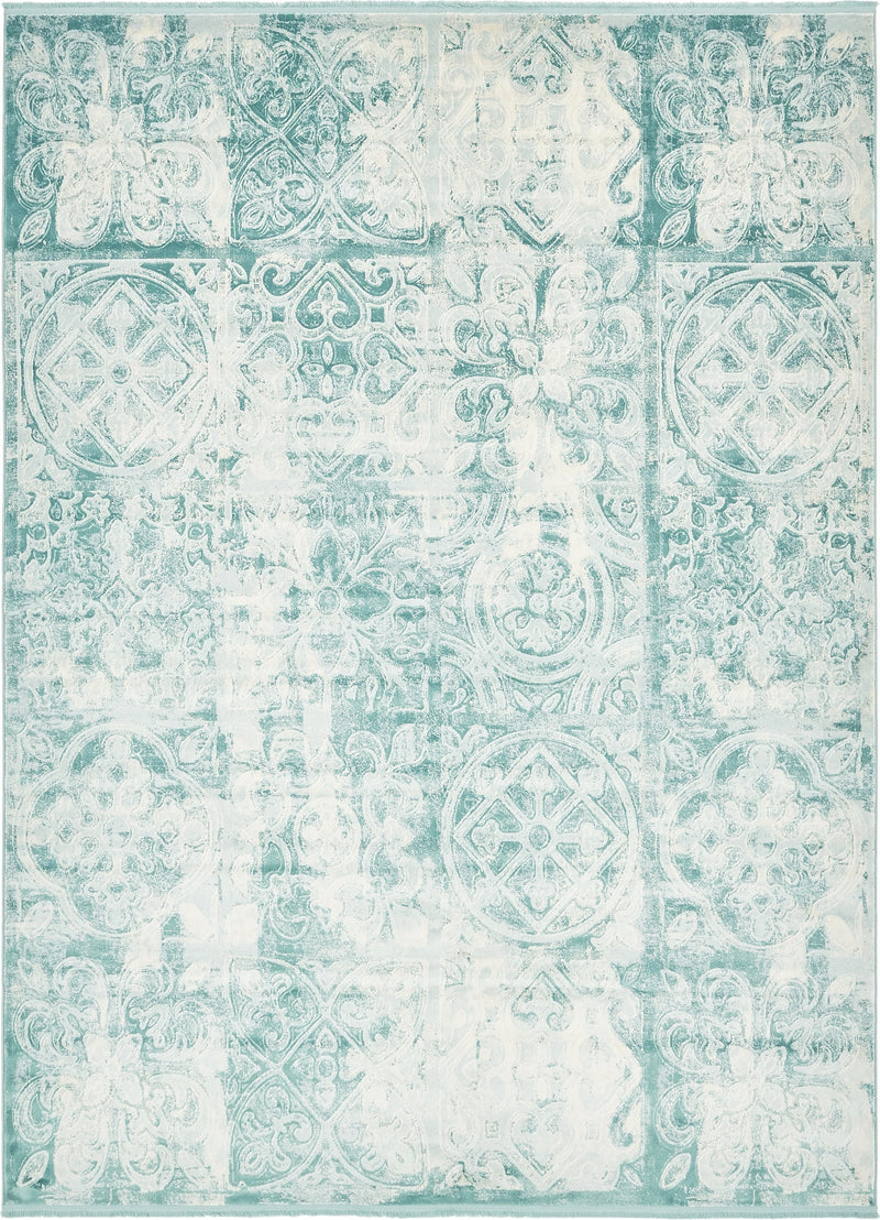 Rustic Charm Revival Collection Area Rug -  Orchard Rectangle Blue  lifestyle 2