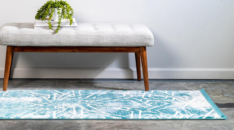 Rustic Charm Revival Collection Area Rug -  Windmill Runner Blue  lifestyle 5