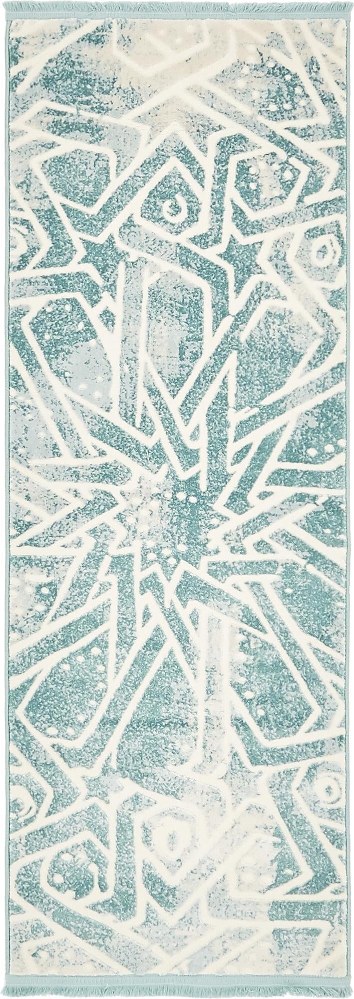 Rustic Charm Revival Collection Area Rug -  Windmill Runner Blue  lifestyle 7