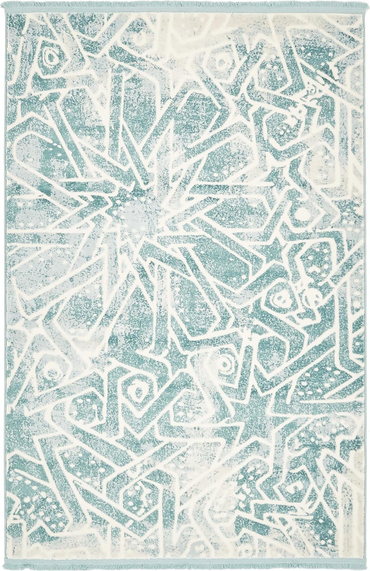 Rustic Charm Revival Collection Area Rug -  Windmill Rectangle Blue  lifestyle 3