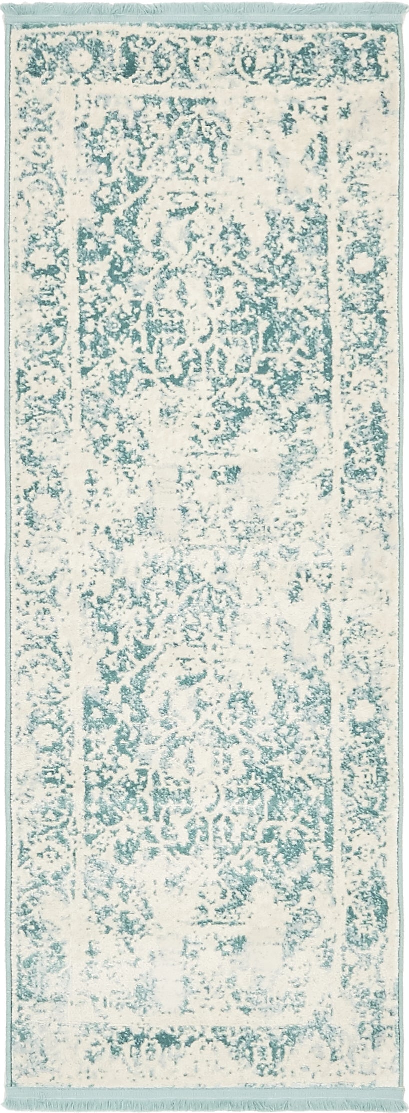 Rustic Charm Revival Collection Area Rug -  Vineyard Runner Blue  lifestyle 10