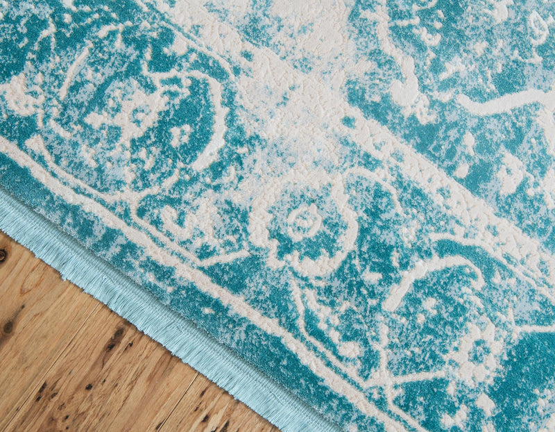 Rustic Charm Revival Collection Area Rug -  Vineyard Rectangle Blue  lifestyle 6