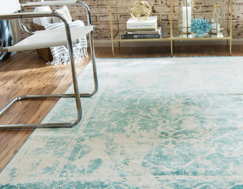 Rustic Charm Revival Collection Area Rug -  Vineyard Rectangle Blue  lifestyle 8