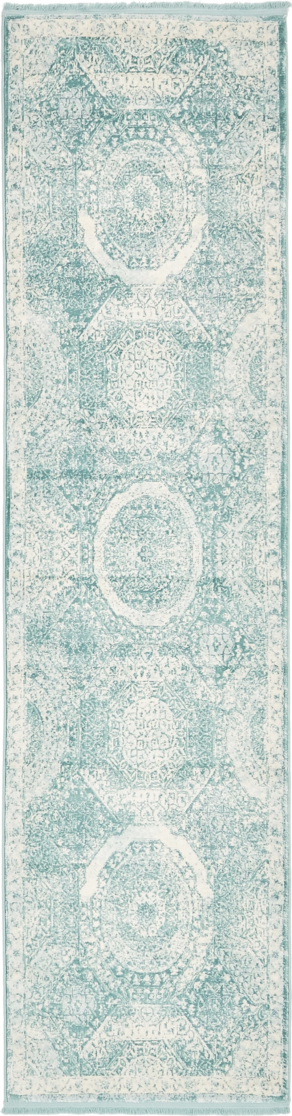 Rustic Charm Revival Collection Area Rug -  Paddock Runner Blue  lifestyle 8
