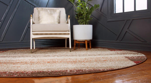 Autumn Meadow Collection Area Rug -  Maplecrest Round Beige  lifestyle 19