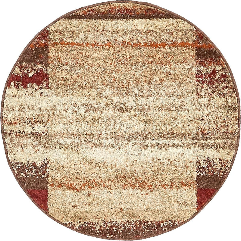 Autumn Meadow Collection Area Rug -  Maplecrest Round Beige  lifestyle 11