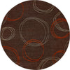Autumn Meadow Collection Area Rug -  Ferngrove Round Brown  lifestyle 44