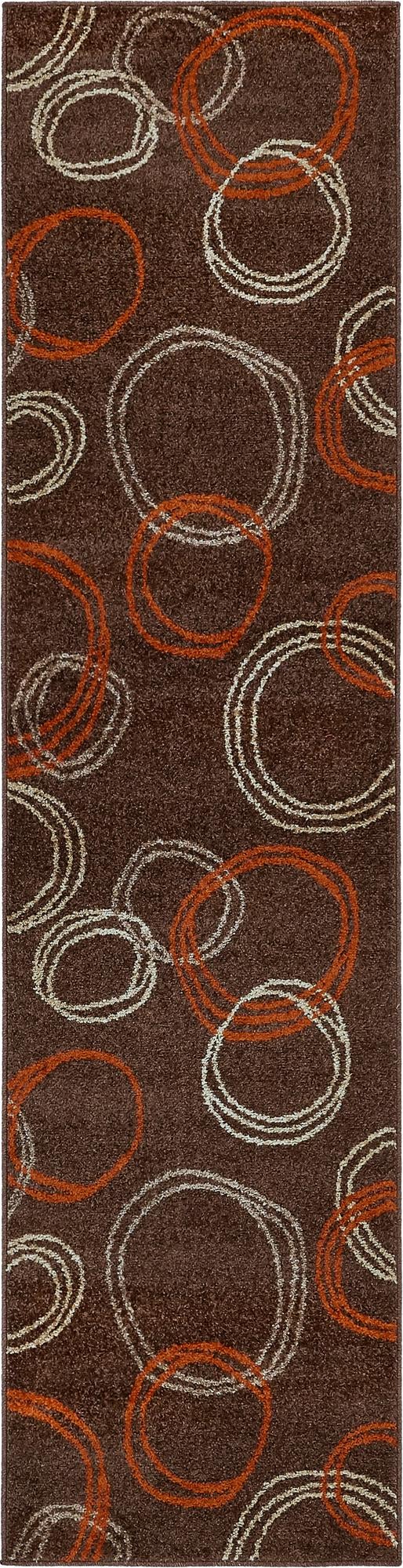 Autumn Meadow Collection Area Rug -  Ferngrove Runner Brown  lifestyle 45
