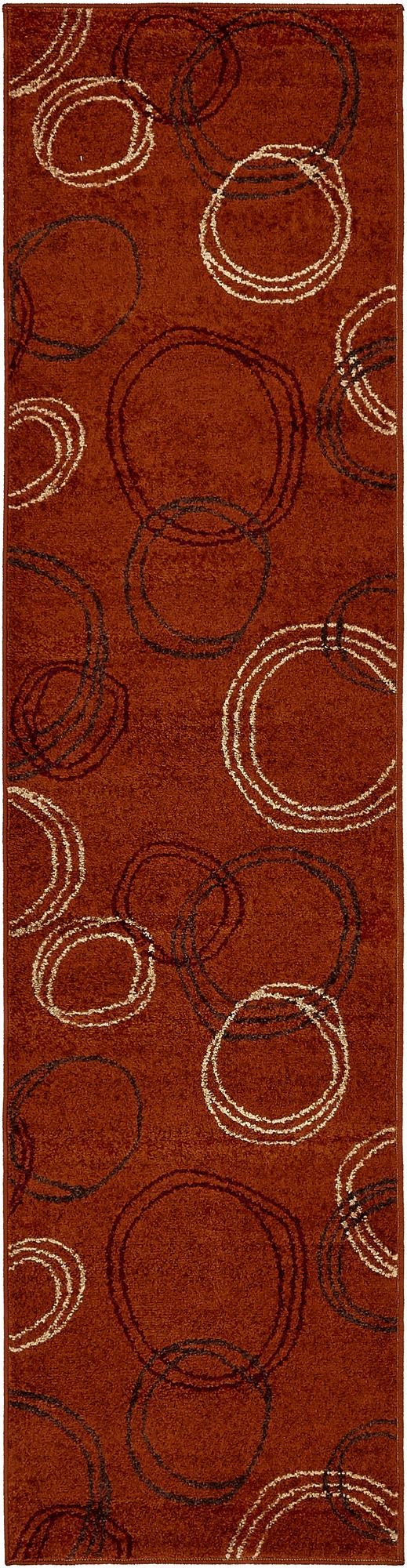 Autumn Meadow Collection Area Rug -  Ferngrove Runner Terracotta  lifestyle 47
