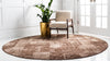 Autumn Meadow Collection Area Rug -  Harvesthill Round Brown  lifestyle 28