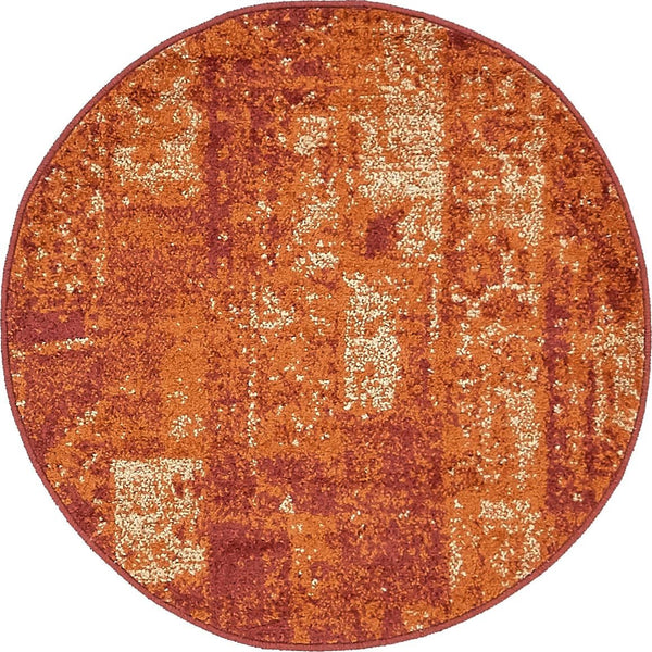 Autumn Meadow Collection Area Rug -  Harvesthill Round Terracotta  lifestyle 23