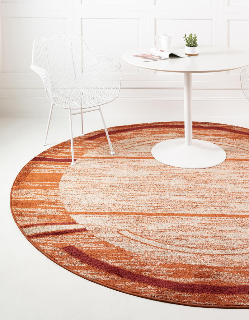 Autumn Meadow Collection Area Rug -  Nutmegwood Round Beige  lifestyle 75