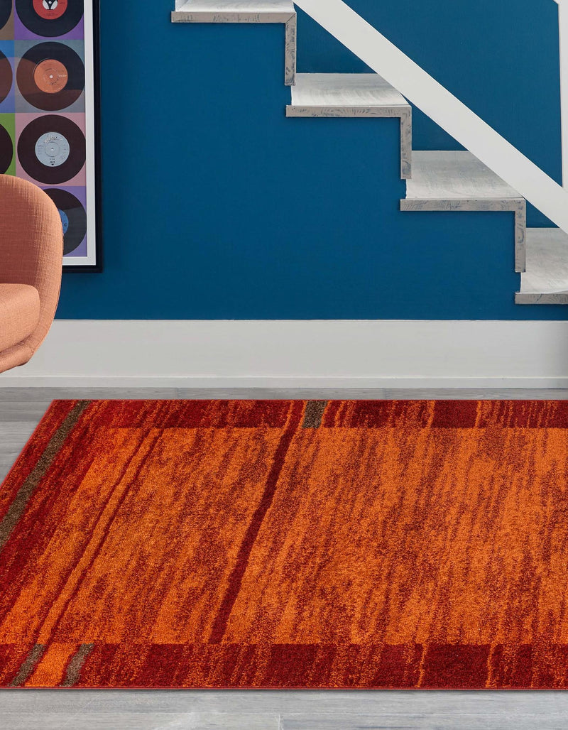 Autumn Meadow Collection Area Rug -  Nutmegwood Rectangle Terracotta  lifestyle 8