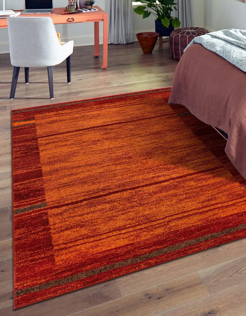 Autumn Meadow Collection Area Rug -  Nutmegwood Rectangle Terracotta  lifestyle 11