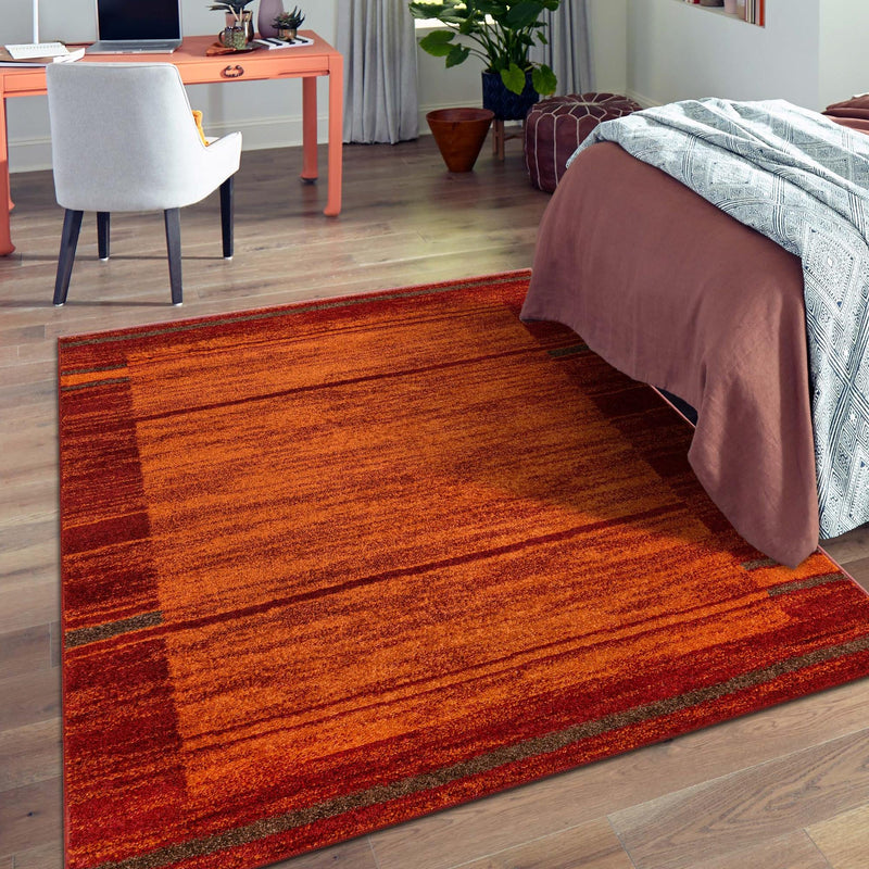 Autumn Meadow Collection Area Rug -  Nutmegwood Rectangle Terracotta  lifestyle 52