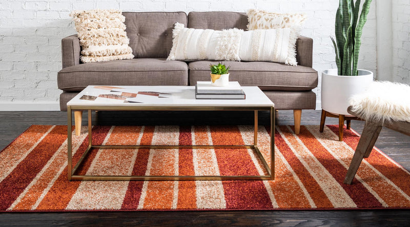 Autumn Meadow Collection Area Rug -  Oakhollow Rectangle Rust Red  lifestyle 4