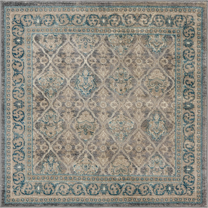 Salzburg Elegance Collection Area Rug -  Kapuzinerberg Square Gray  lifestyle 24