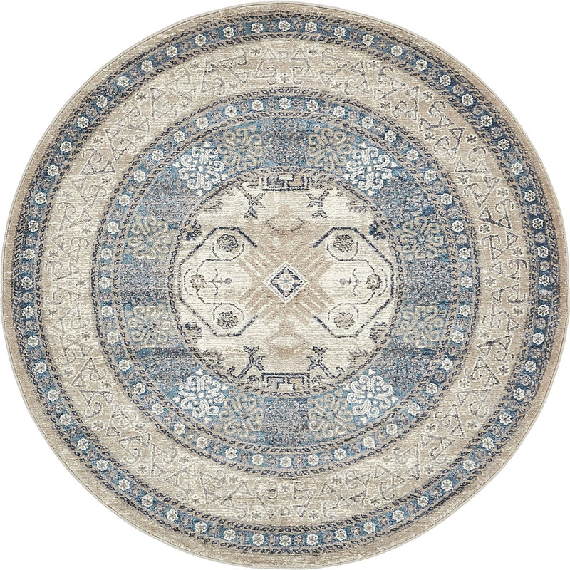 Salzburg Elegance Collection Area Rug -  Untersberg Round Beige  lifestyle 3