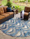 Urban Terrace Collection Area Rug -  Jetty Round Blue  lifestyle 34