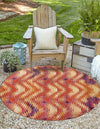 Urban Terrace Collection Area Rug -  Jetty Round Red  lifestyle 32