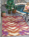 Urban Terrace Collection Area Rug -  Jetty Rectangle Red  lifestyle 5