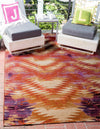 Urban Terrace Collection Area Rug -  Jetty Rectangle Red  lifestyle 4