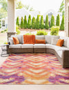 Urban Terrace Collection Area Rug -  Jetty Rectangle Red  lifestyle 10