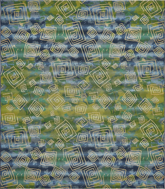 Urban Terrace Collection Area Rug -  Quay Rectangle Blue Main