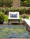 Urban Terrace Collection Area Rug -  Quay Square Blue  lifestyle 24