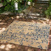 Garden Terrace Escape Collection Area Rug -  Fauna Square Beige  lifestyle 33