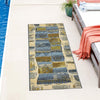 Urban Terrace Collection Area Rug -  Cobblestone Runner Blue  lifestyle 15