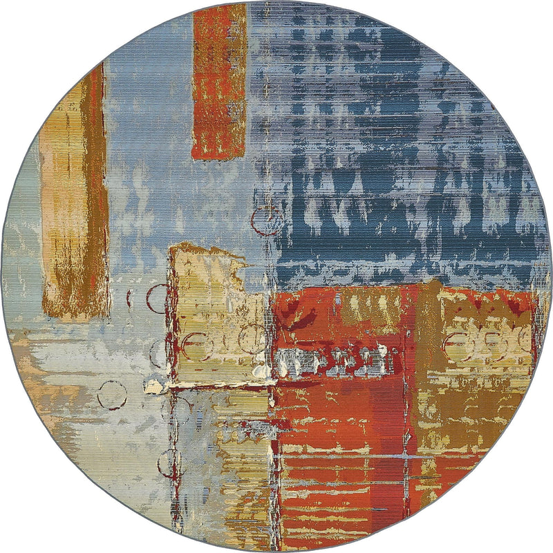Urban Terrace Collection Area Rug -  Arbour Round Multi  lifestyle 17