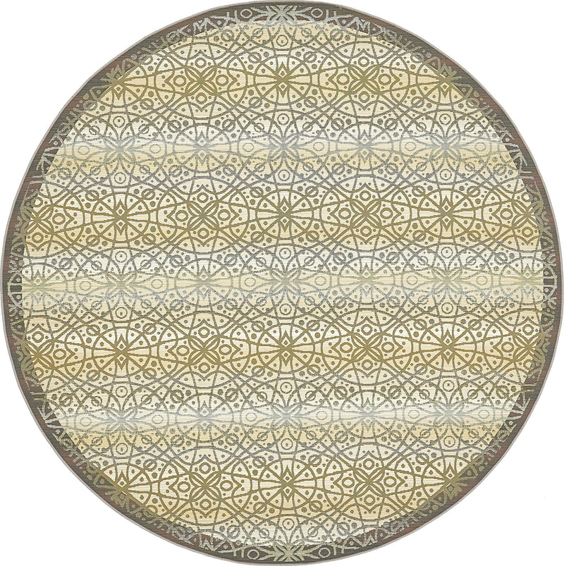 Savannah Pergola Collection Area Rug -  Deck Round Beige  lifestyle 32