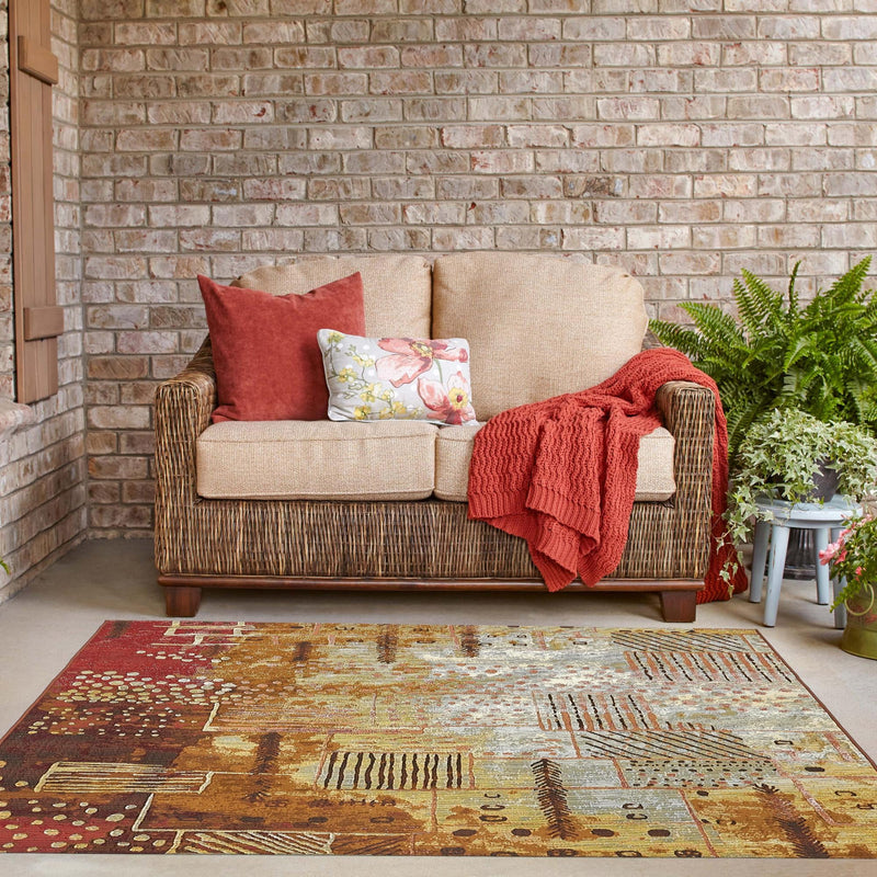 Urban Terrace Collection Area Rug -  Overlook Square Multi  lifestyle 61
