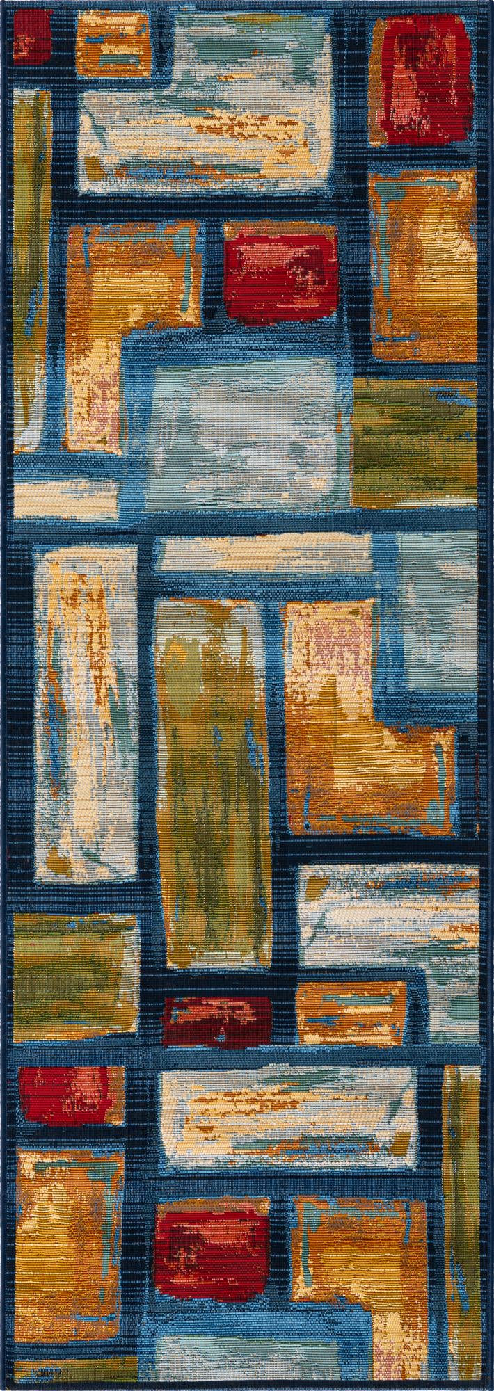 Urban Terrace Collection Area Rug -  Portico Runner Multi  lifestyle 16