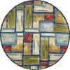 Urban Terrace Collection Area Rug -  Portico Round Multi  lifestyle 17